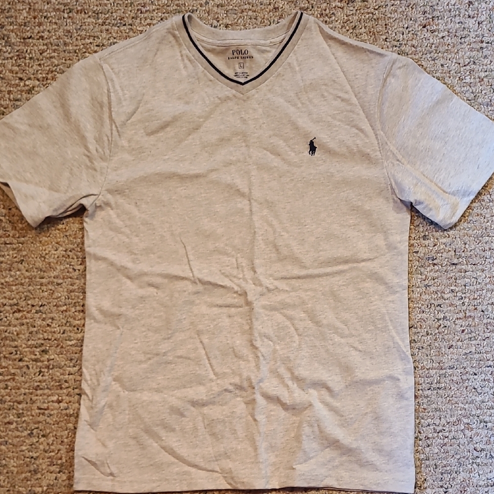 Ralph Lauren Gray V-Neck T-Shirt